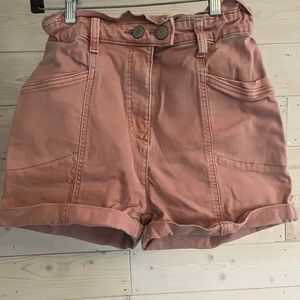 WOMENS 5 SO Pink High-waisted shorts